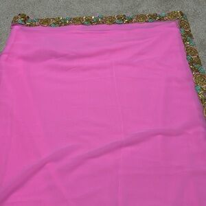 Beautiful saree with blouse all over the border